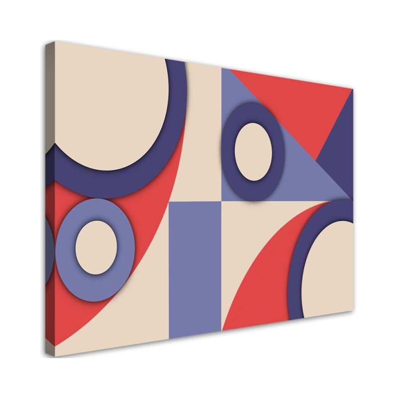 Canvas prints of geometric shapes - Purple abstract for living room | FEEBY