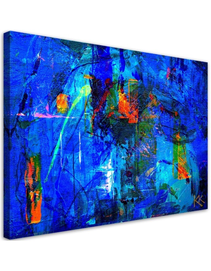 Canvas prints - Blue abstraction hand painted | FEEBY