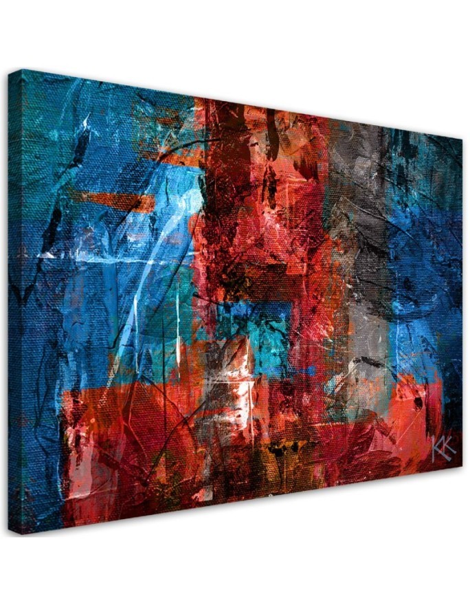 Modern Canvas paintings - Red abstraction hand-painted | FEEBY