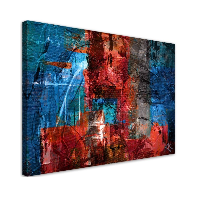 Modern Canvas paintings - Red abstraction hand-painted | FEEBY