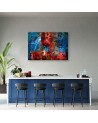 Modern Canvas paintings - Red abstraction hand-painted | FEEBY