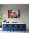 Canvas print  - Orange hand-painted abstract | FEEBY