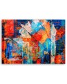 Canvas print  - Orange hand-painted abstract | FEEBY
