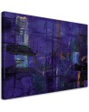 Decorative Canvas painting for office - Purple abstraction hand-painted | FEEBY