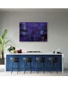 Decorative Canvas painting for office - Purple abstraction hand-painted | FEEBY