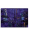 Decorative Canvas painting for office - Purple abstraction hand-painted | FEEBY