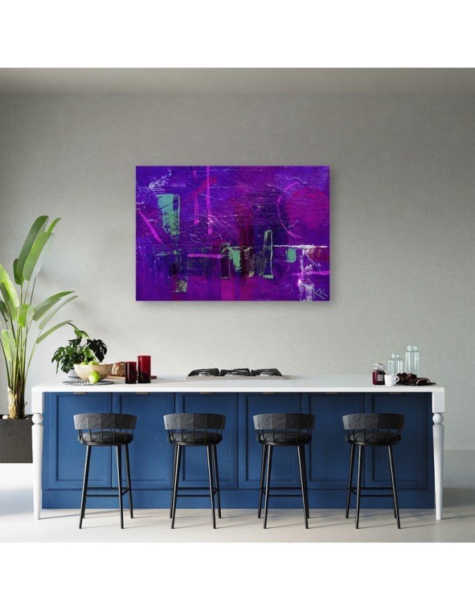 Canvas print Canvas prints - Purple abstraction hand painted | FEEBY