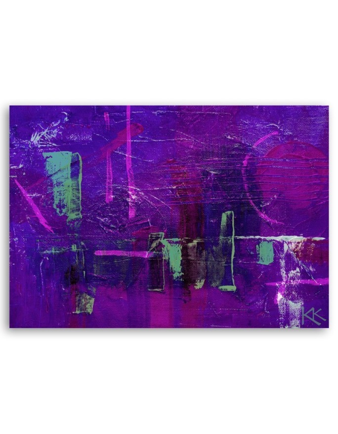 Canvas print Canvas prints - Purple abstraction hand painted | FEEBY