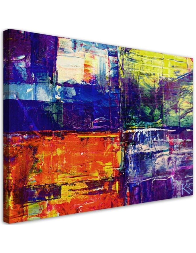 Canvas prints for boy's room - Colourful hand-painted abstract | FEEBY