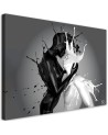 Elegant Canvas paintings for bedroom - Coffee and Milk abstract Couple Love | FEEBY