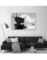 Canvas prints for bedroom over bed - Coffee and Milk black and white couple love | FEEBY