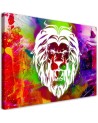 Canvas prints for teen room - Colourful Lion abstract | FEEBY