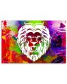 Canvas prints for teen room - Colourful Lion abstract | FEEBY