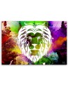 Canvas prints for a child's room - Coloured lion abstract | FEEBY