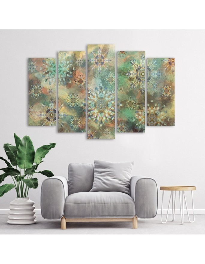 Colourful paintings for living room - Mosaic of stars | FEEBY