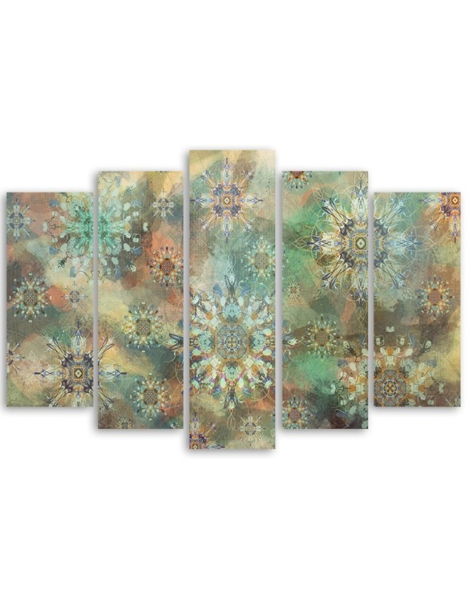 Colourful paintings for living room - Mosaic of stars | FEEBY