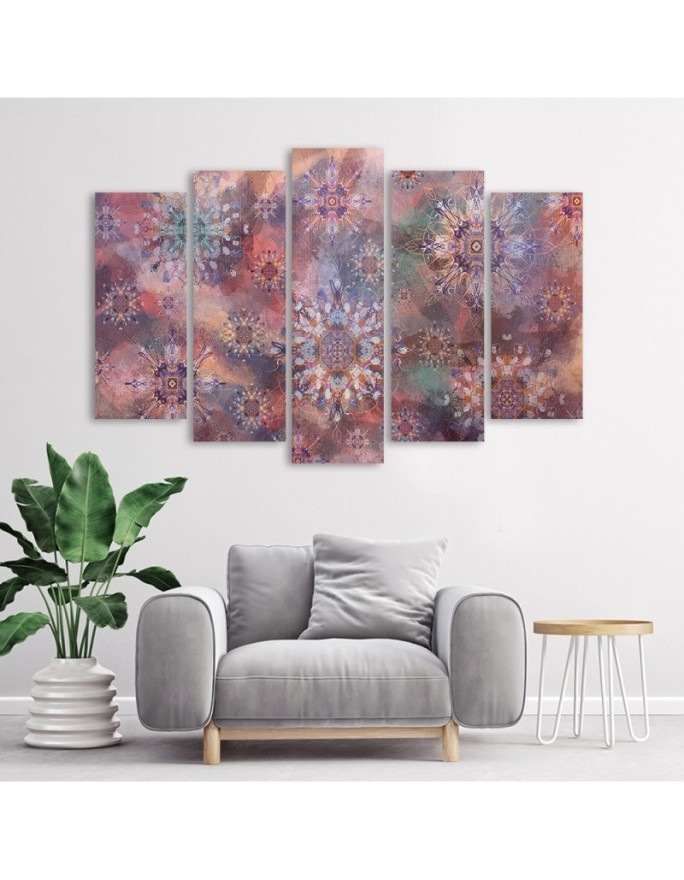 Wall art painting for bedroom - Mandala oriental pattern | FEEBY