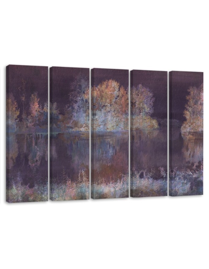 Canvas print 5 Piece Lake view