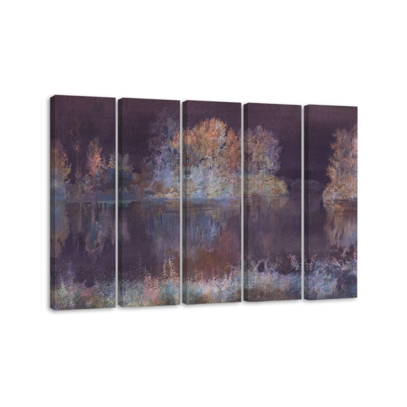 Living room wall painting - Lake view landscape | FEEBY