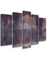 Modern Canvas painting - Lake view landscape in shades of purple | FEEBY