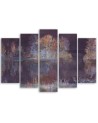 Modern Canvas painting - Lake view landscape in shades of purple | FEEBY