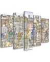 Children's room picture - Sketch of a colourful city | FEEBY