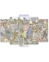 Children's room picture - Sketch of a colourful city | FEEBY