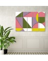 Youth wall art painting - Multicolored Geometric Abstract Shapes | FEEBY