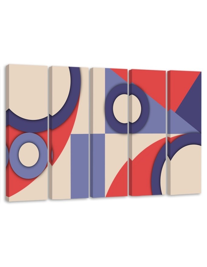 Canvas print for children's room for wall - Geometric shapes abstract | FEEBY