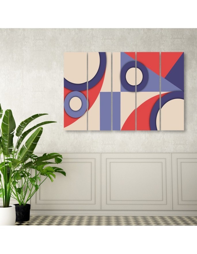 Canvas print for children's room for wall - Geometric shapes abstract | FEEBY