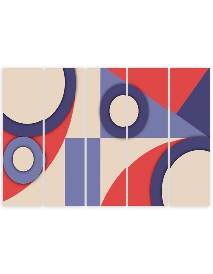 Canvas print for children's room for wall - Geometric shapes abstract | FEEBY