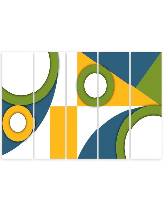 Children's room painting for wall - Geometric shapes abstract | FEEBY