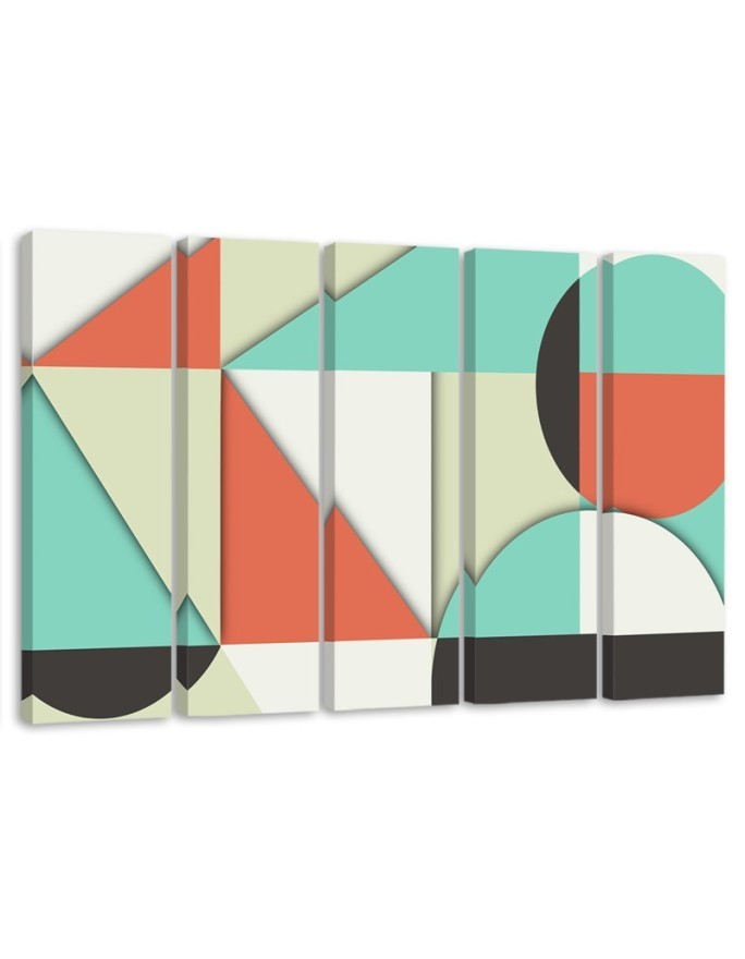 Canvas print for children's room - Multicolored Geometric Abstract Shapes | FEEBY