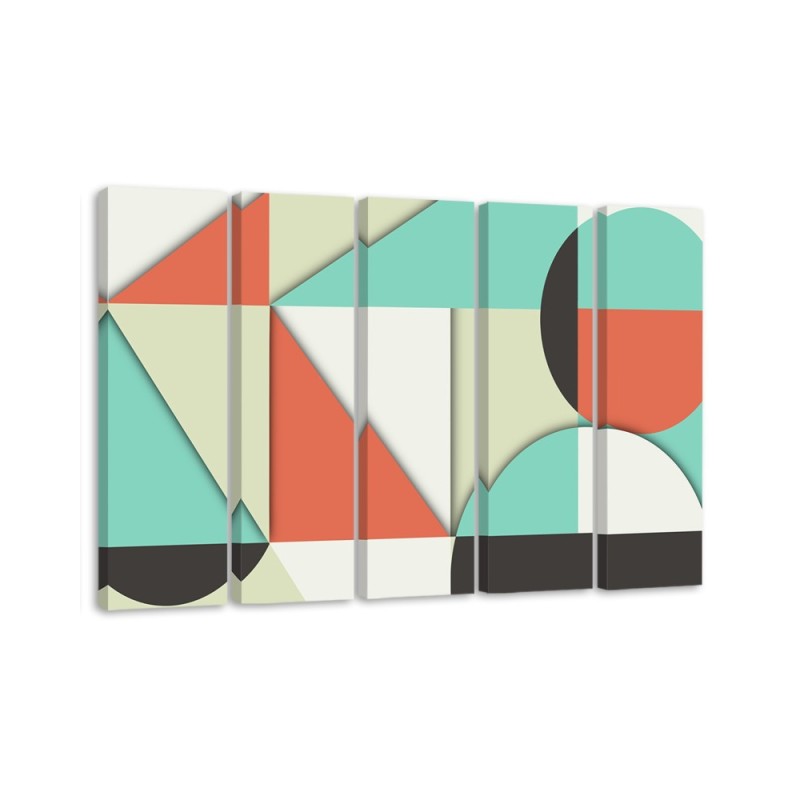 Canvas print for children's room - Multicolored Geometric Abstract Shapes | FEEBY