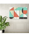 Canvas print for children's room - Multicolored Geometric Abstract Shapes | FEEBY