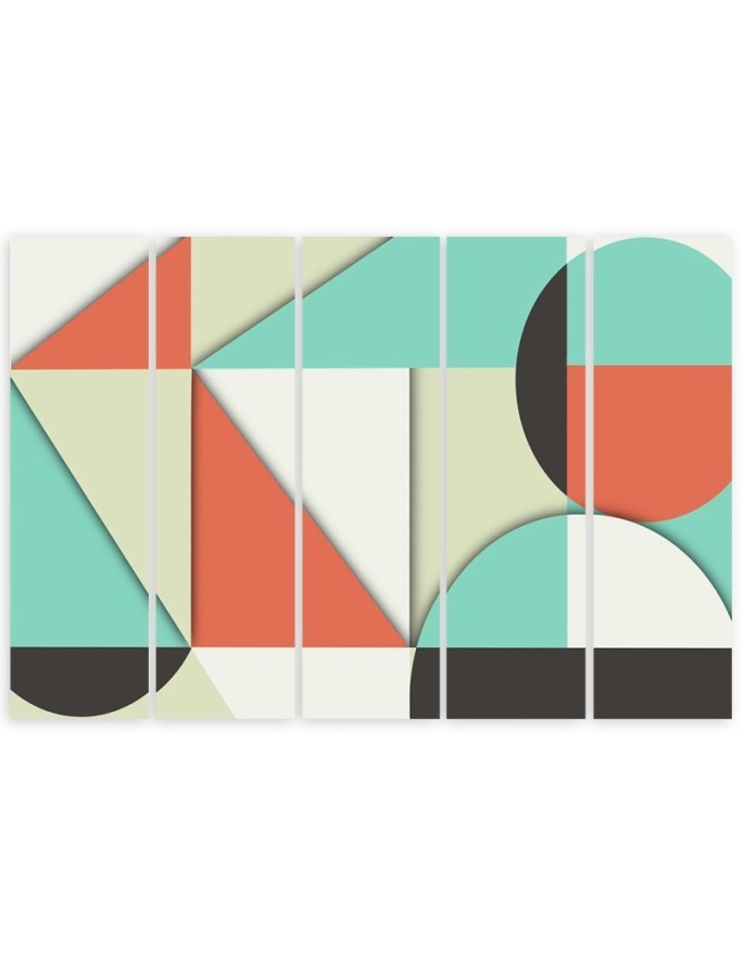 Canvas print for children's room - Multicolored Geometric Abstract Shapes | FEEBY