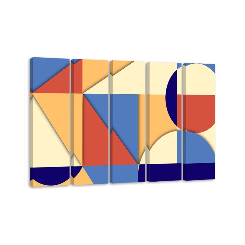 Canvas print for children's room - Multicolored Geometric Abstract Shapes | FEEBY