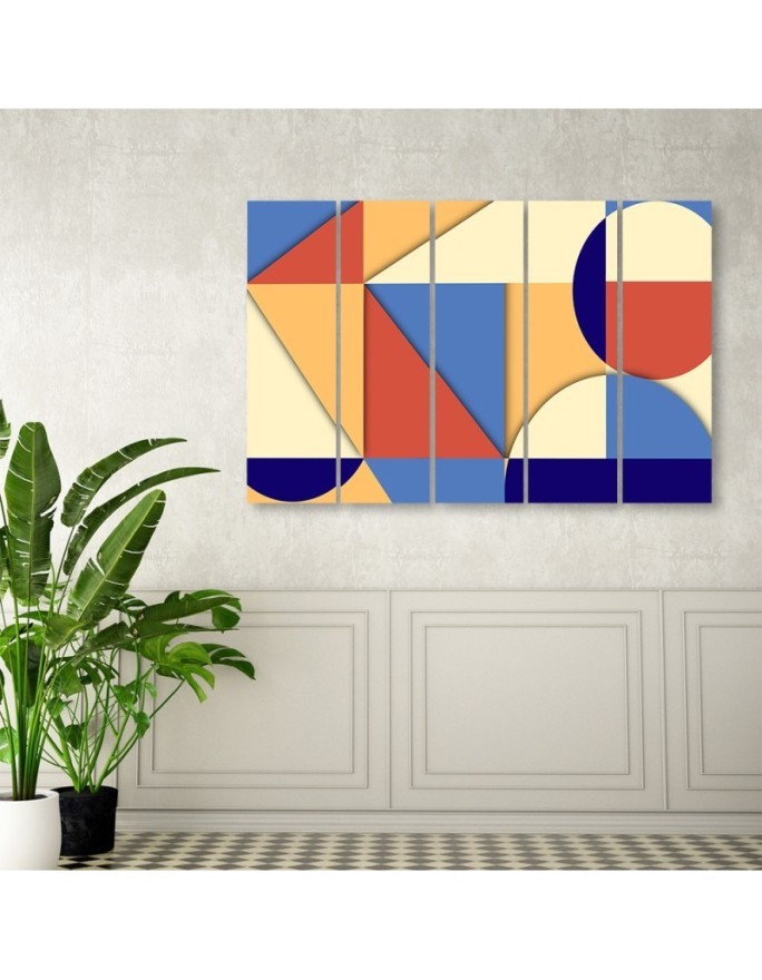 Canvas print for children's room - Multicolored Geometric Abstract Shapes | FEEBY