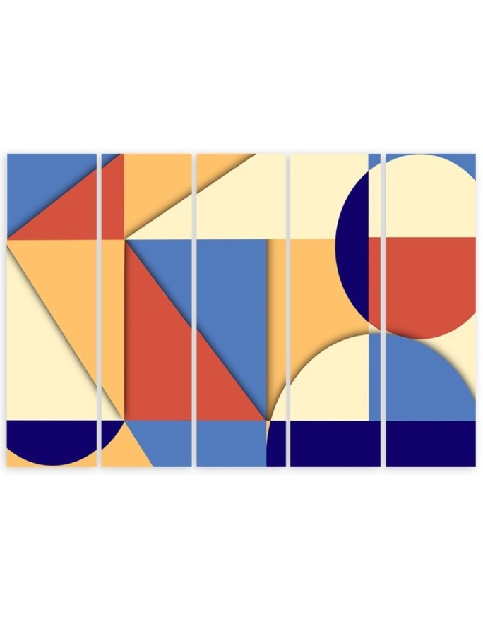 Canvas print for children's room - Multicolored Geometric Abstract Shapes | FEEBY