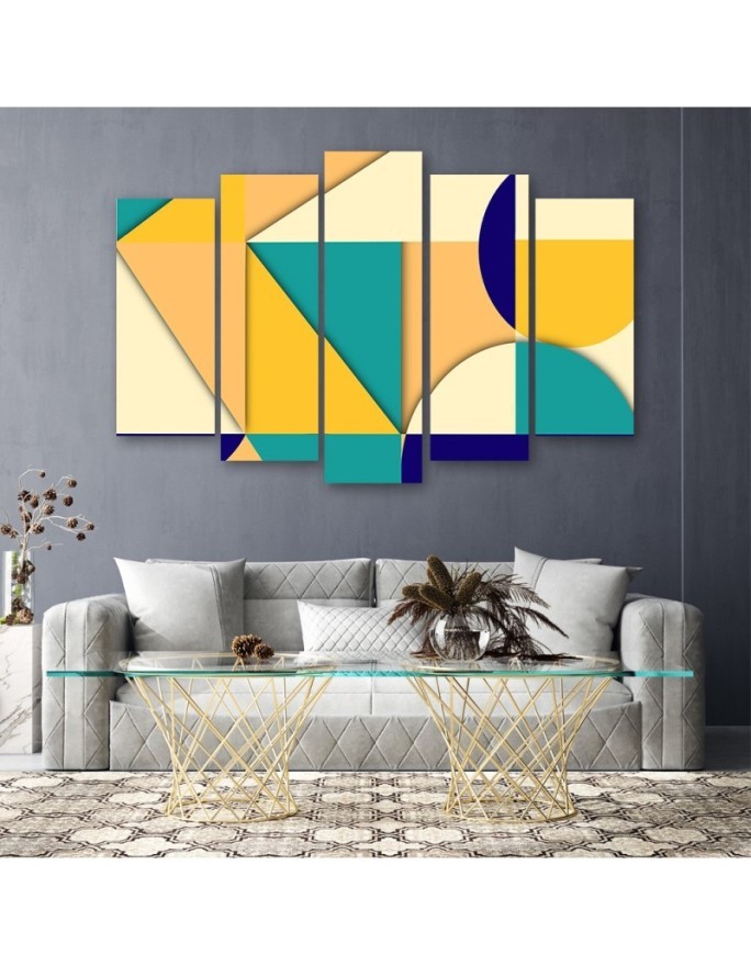 Canvas print for children to a room - Geometric shapes abstract | FEEBY