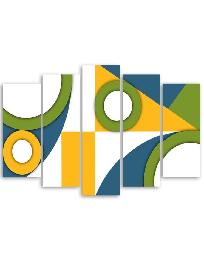 Colourful paintings for children - Geometric shapes abstract | FEEBY