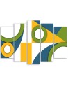 Colourful paintings for children - Geometric shapes abstract | FEEBY