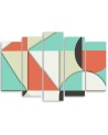 5 Piece Colourful pictures for children - Geometric shapes abstract | FEEBY