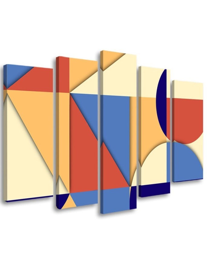 Colourful paintings for children - Geometric shapes abstract | FEEBY