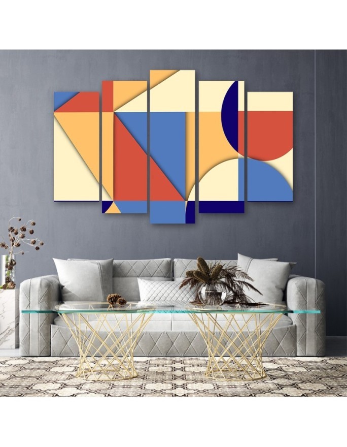 Colourful paintings for children - Geometric shapes abstract | FEEBY