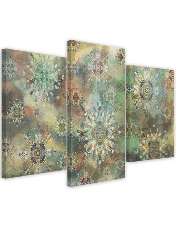 Colourful Canvas paintings for living room - Mosaic of stars | FEEBY