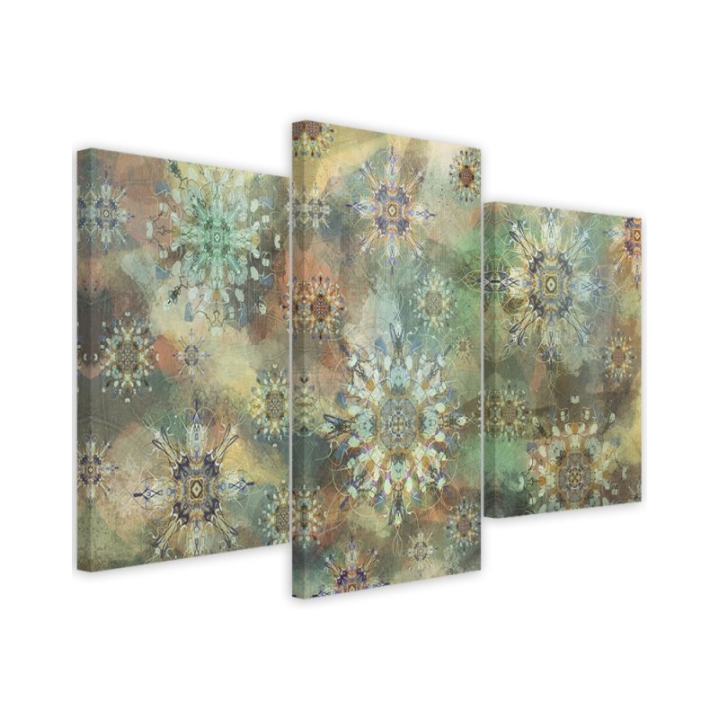 Colourful Canvas paintings for living room - Mosaic of stars | FEEBY