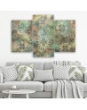 Colourful Canvas paintings for living room - Mosaic of stars | FEEBY