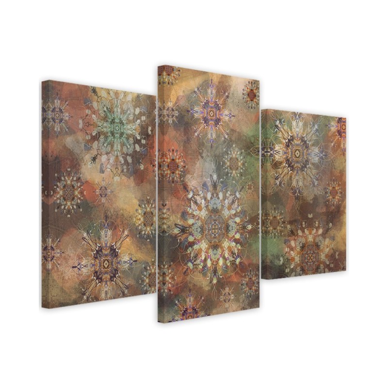 Triptychs of colourful paintings for the wall - Mosaic of stars | FEEBY