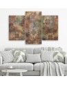 Triptychs of colourful paintings for the wall - Mosaic of stars | FEEBY